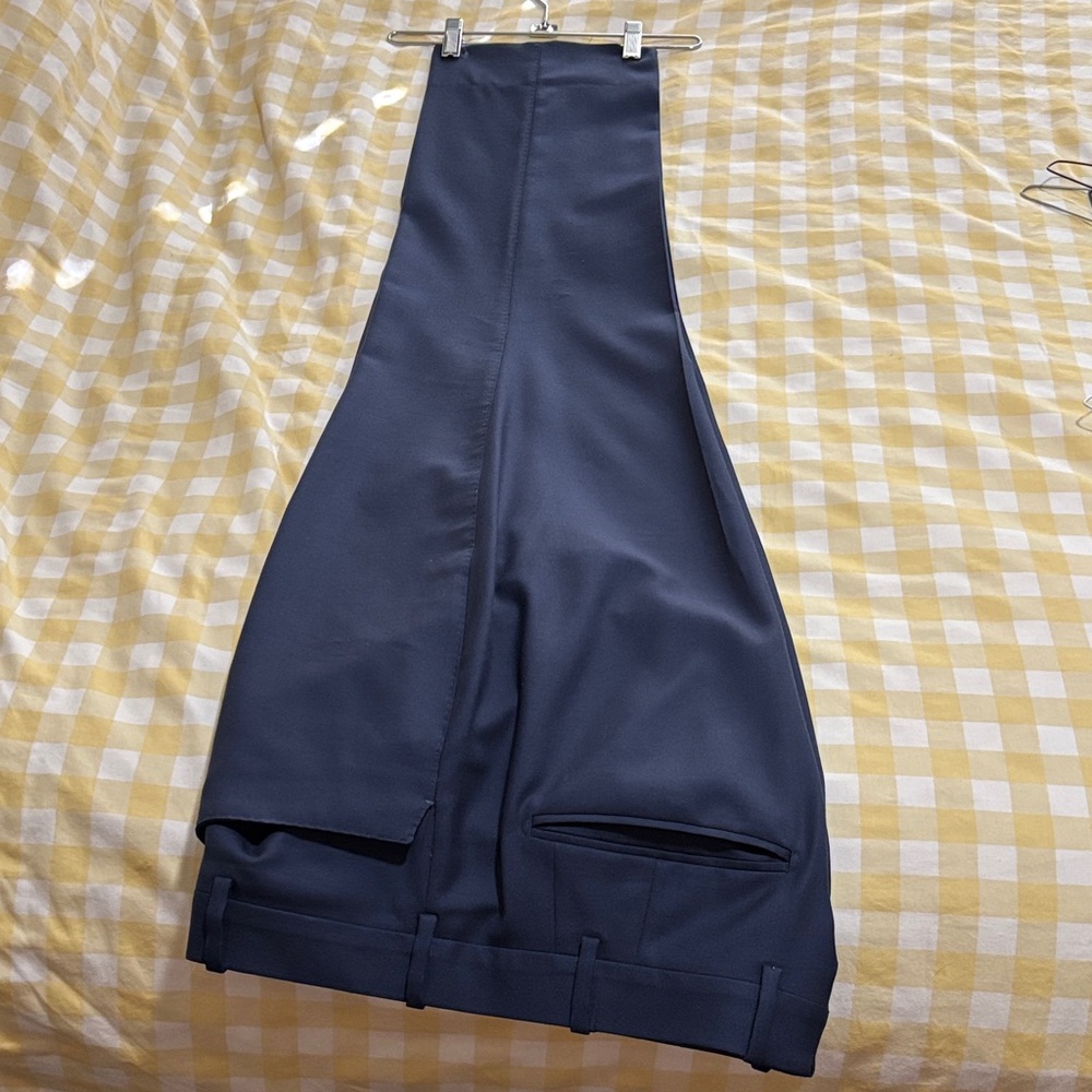 Elegant Men's Dark Blue Dress Pants
